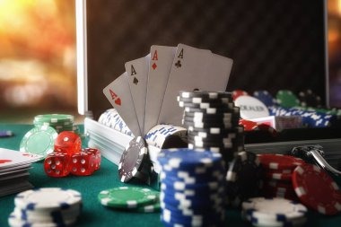 kakek baccarat table with card layout, commission display, and player interaction
